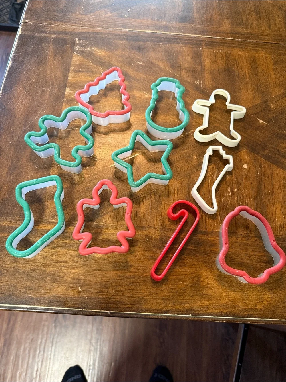 Holiday Cookie Cutter Set - Red, Green, White in used condition